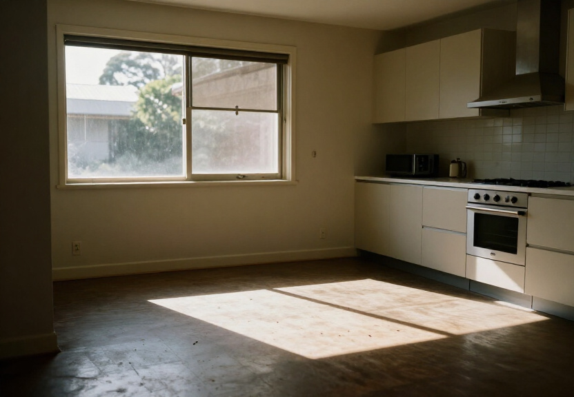 Clean, flea-free carpet in the same Forest Lodge living room after treatment